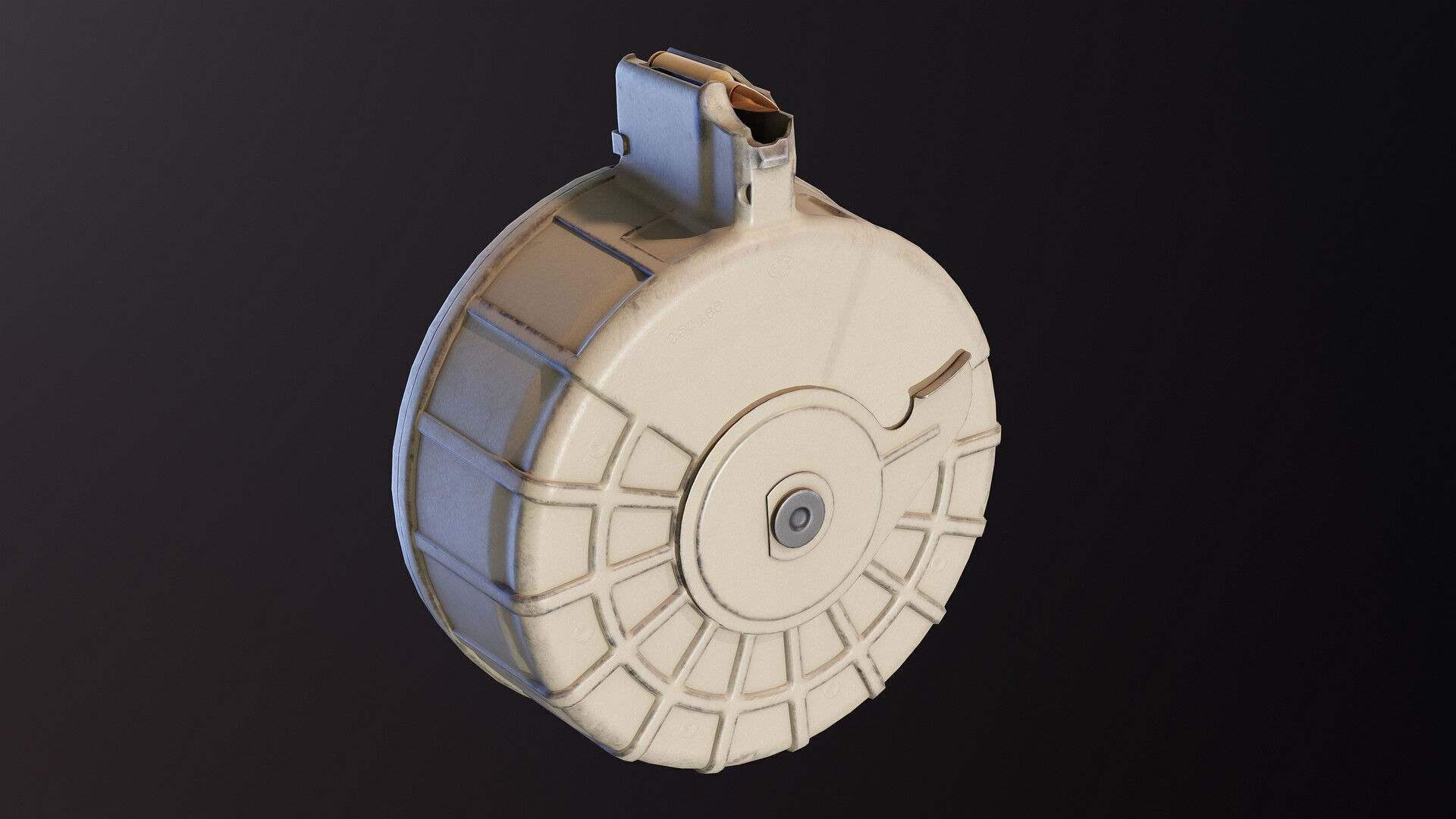 RPK 16 Drum Magazine Low-poly 3D model_1