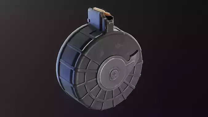 RPK 16 Drum Magazine Low-poly 3D model