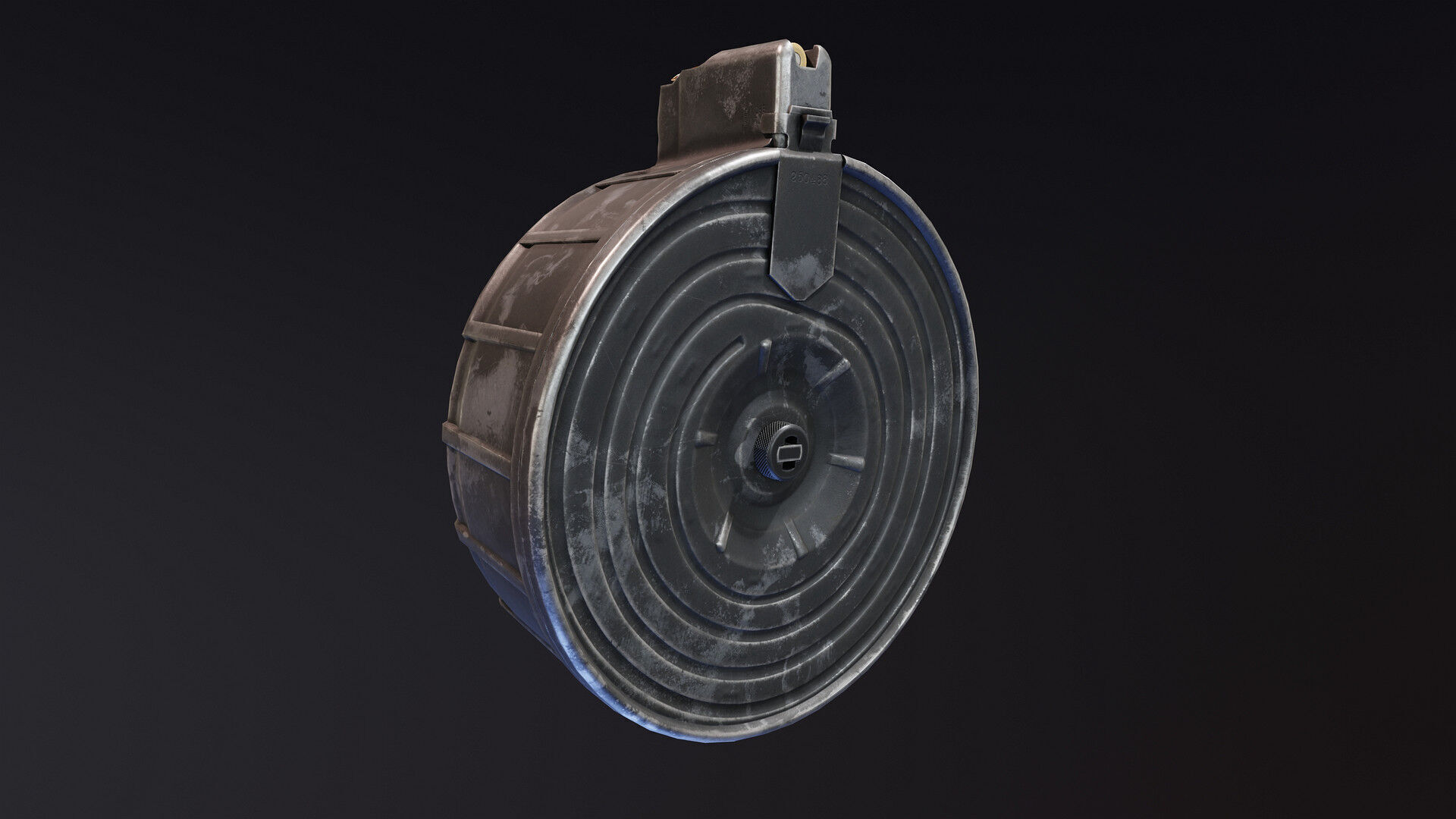 RPK 16 Drum Magazine Low-poly 3D model_6