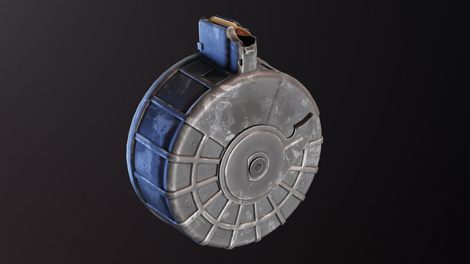 RPK 16 Drum Magazine Low-poly 3D model_2