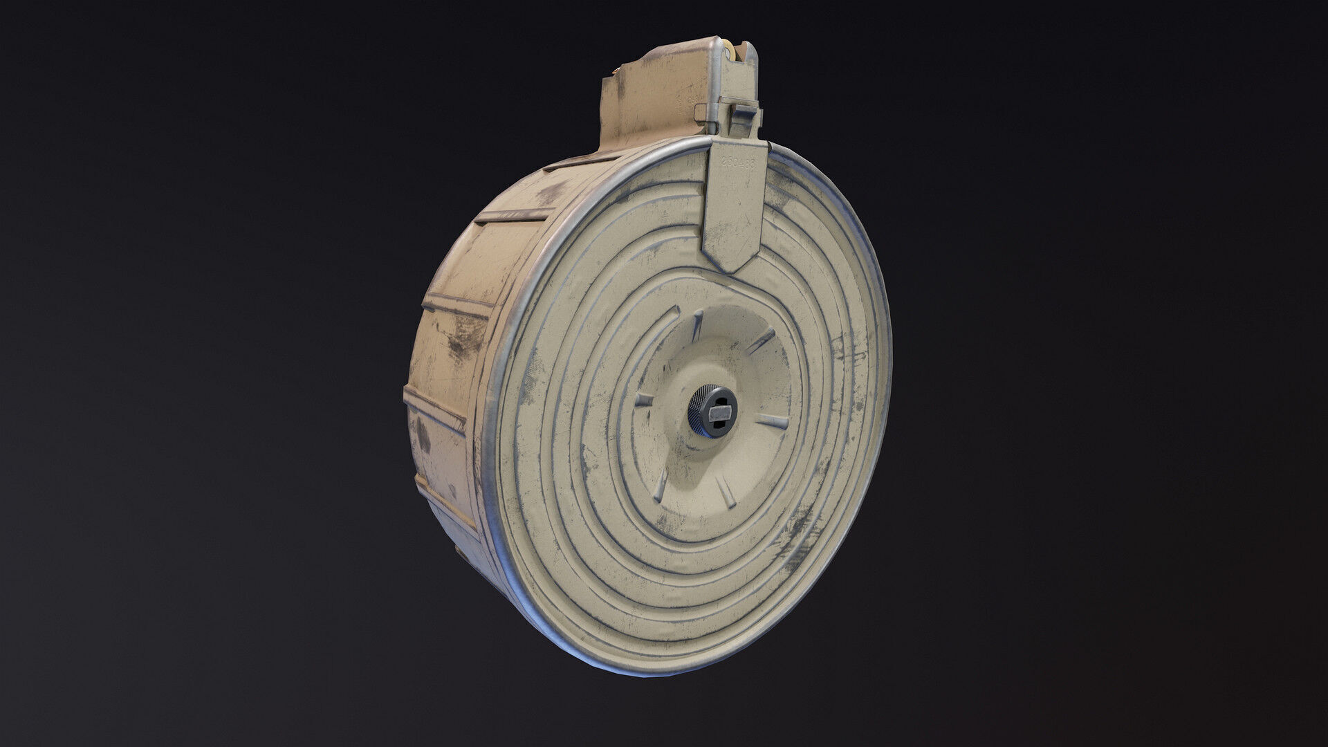 RPK 16 Drum Magazine Low-poly 3D model_7