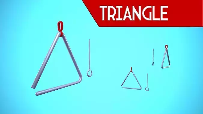 TRIANGLE CARTOON STYLIZED Low-poly 3D model