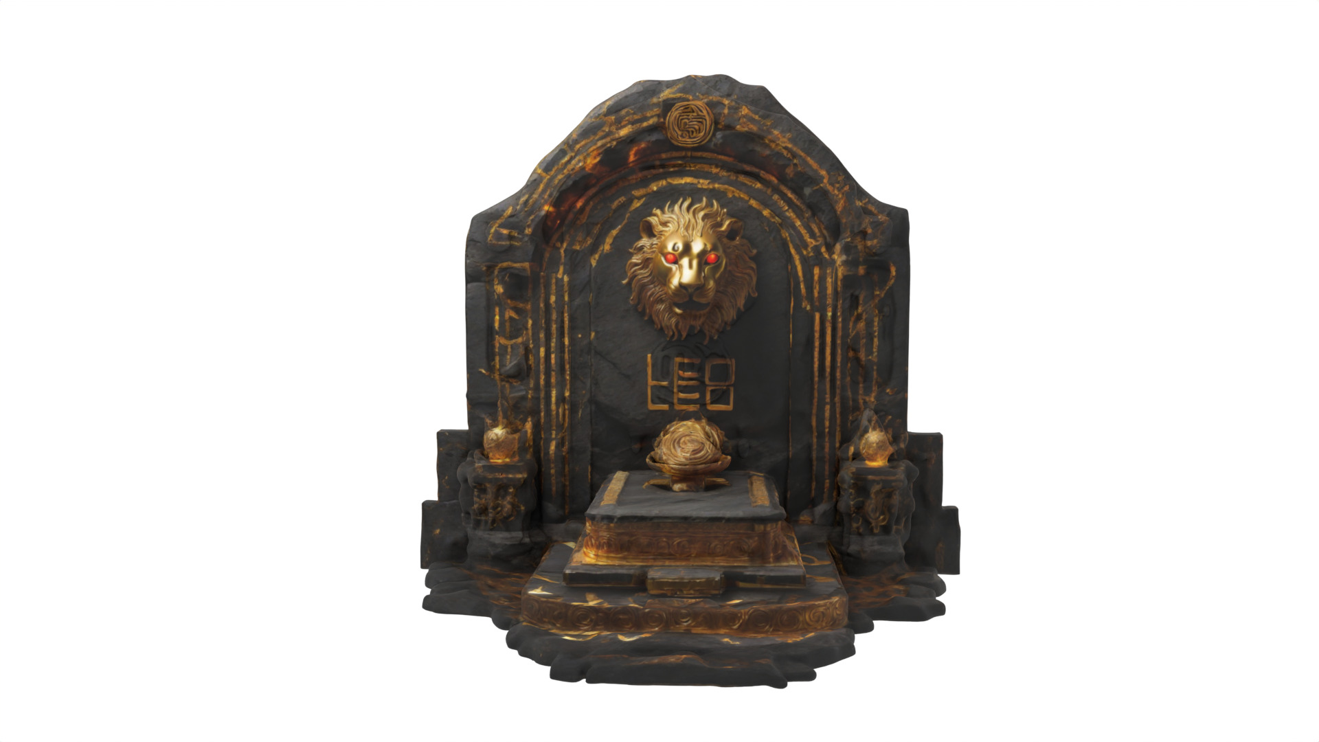 Stone Altar 06 3D model_3