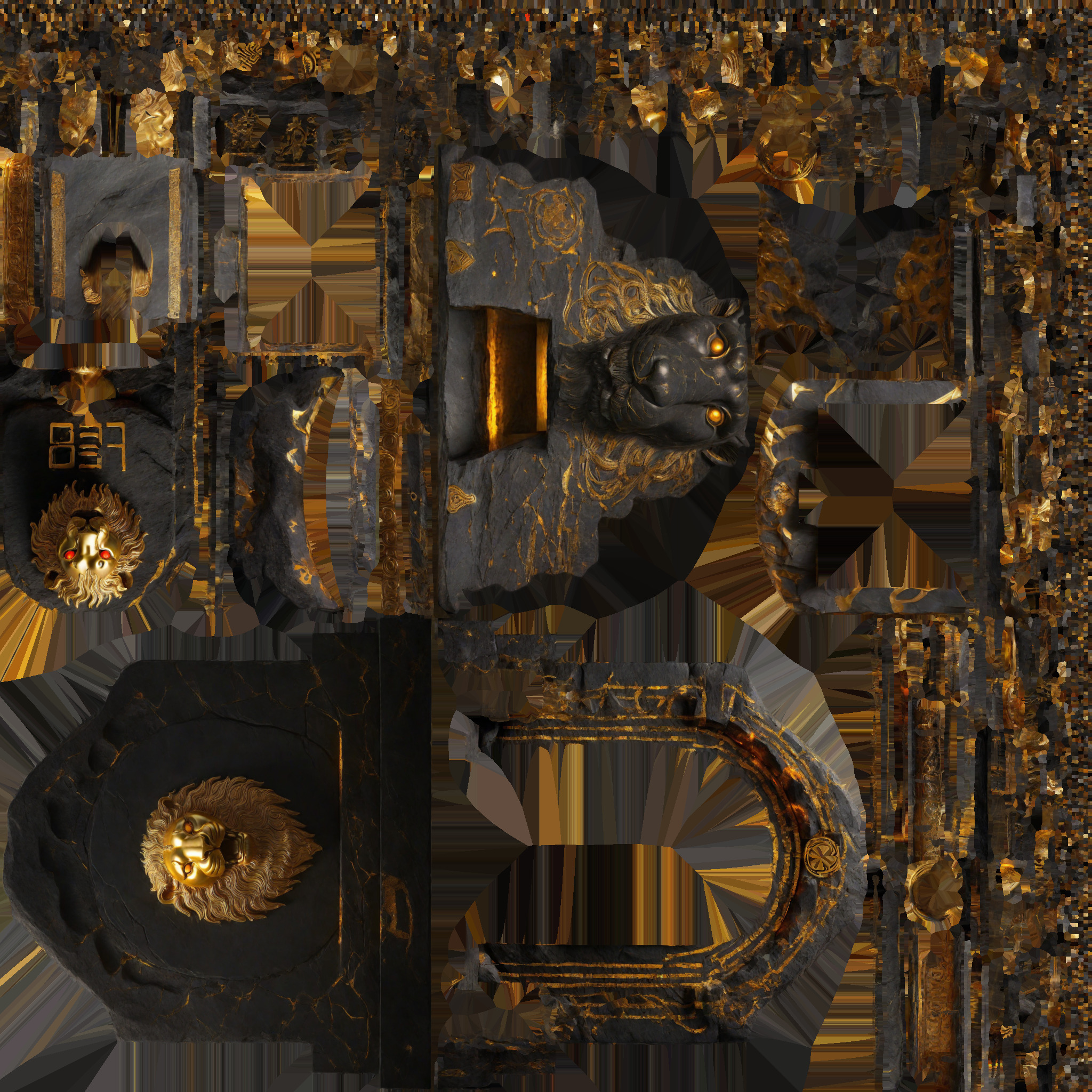 Stone Altar 06 3D model_10