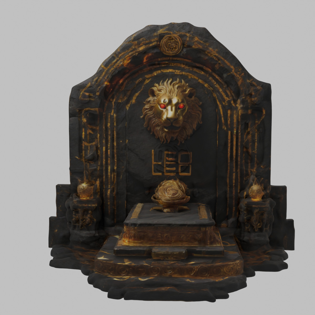 Stone Altar 06 3D model_5