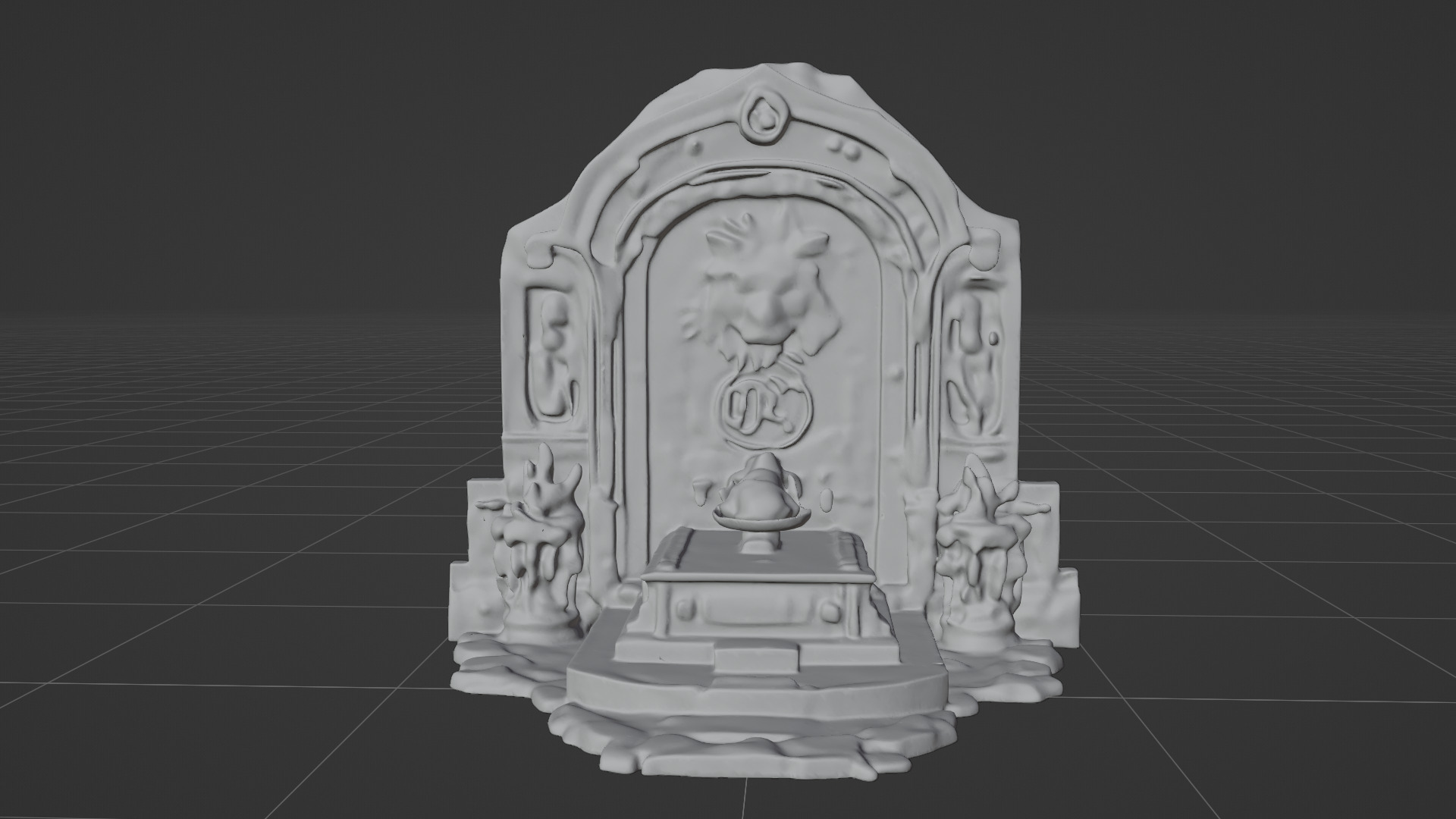 Stone Altar 06 3D model_7