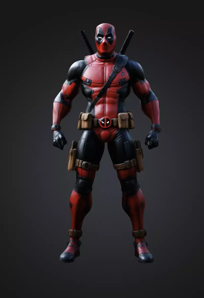High-Quality Deadpool 3D Model 3D print model_0