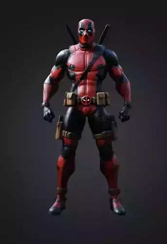 High-Quality Deadpool 3D Model