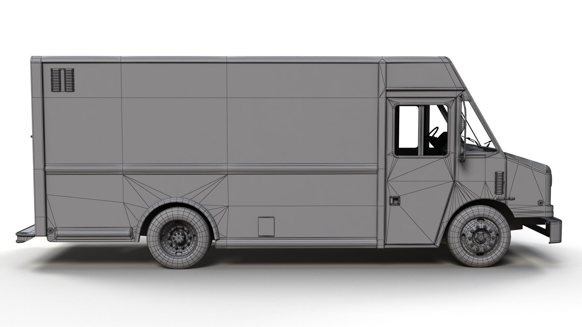 FedEx boxvan Low-poly 3D model_10