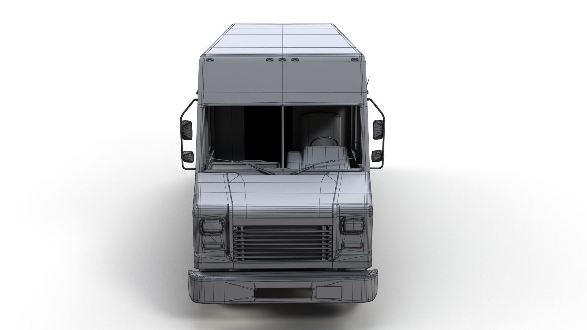 FedEx boxvan Low-poly 3D model_13