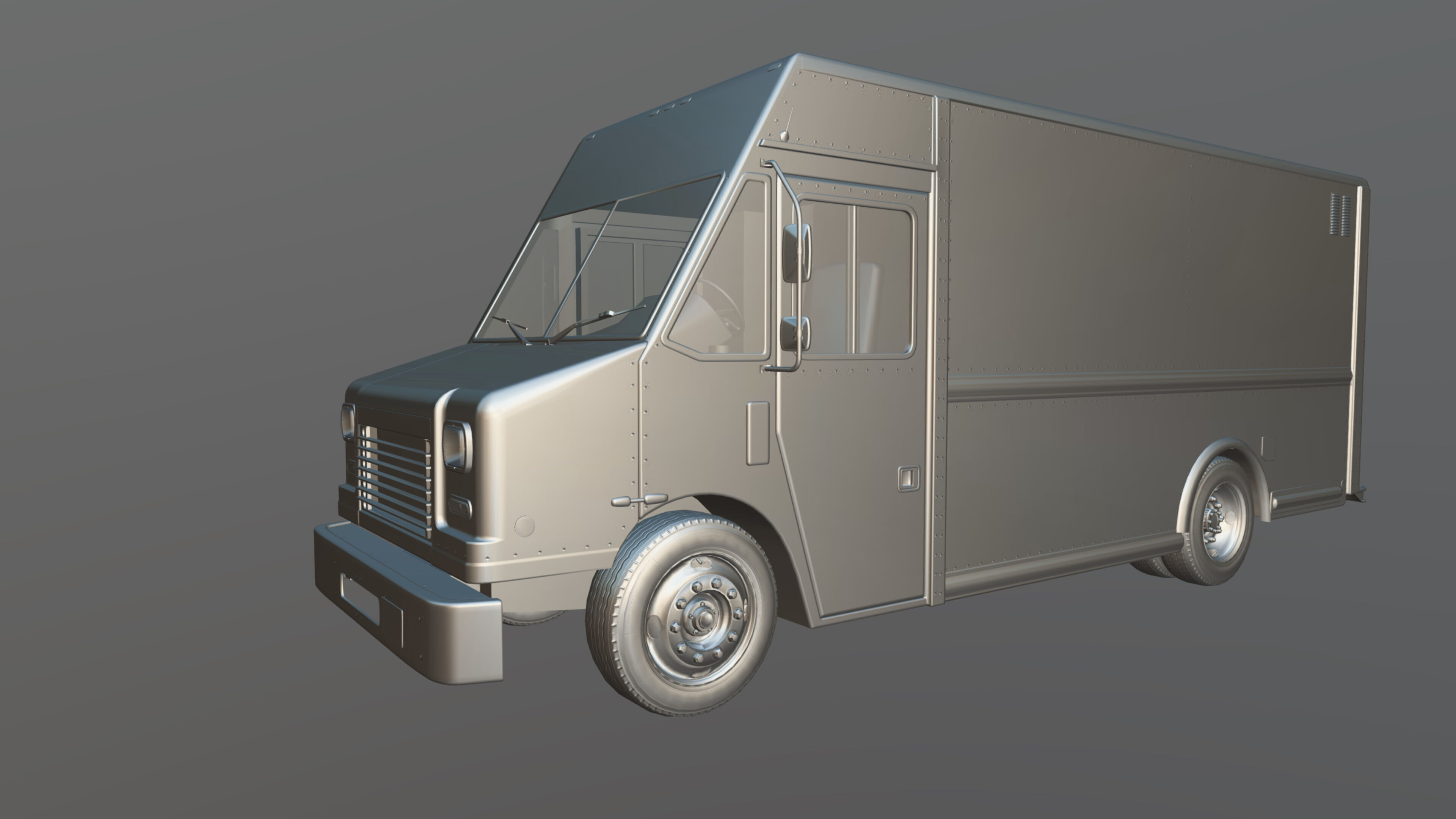 FedEx boxvan Low-poly 3D model_33