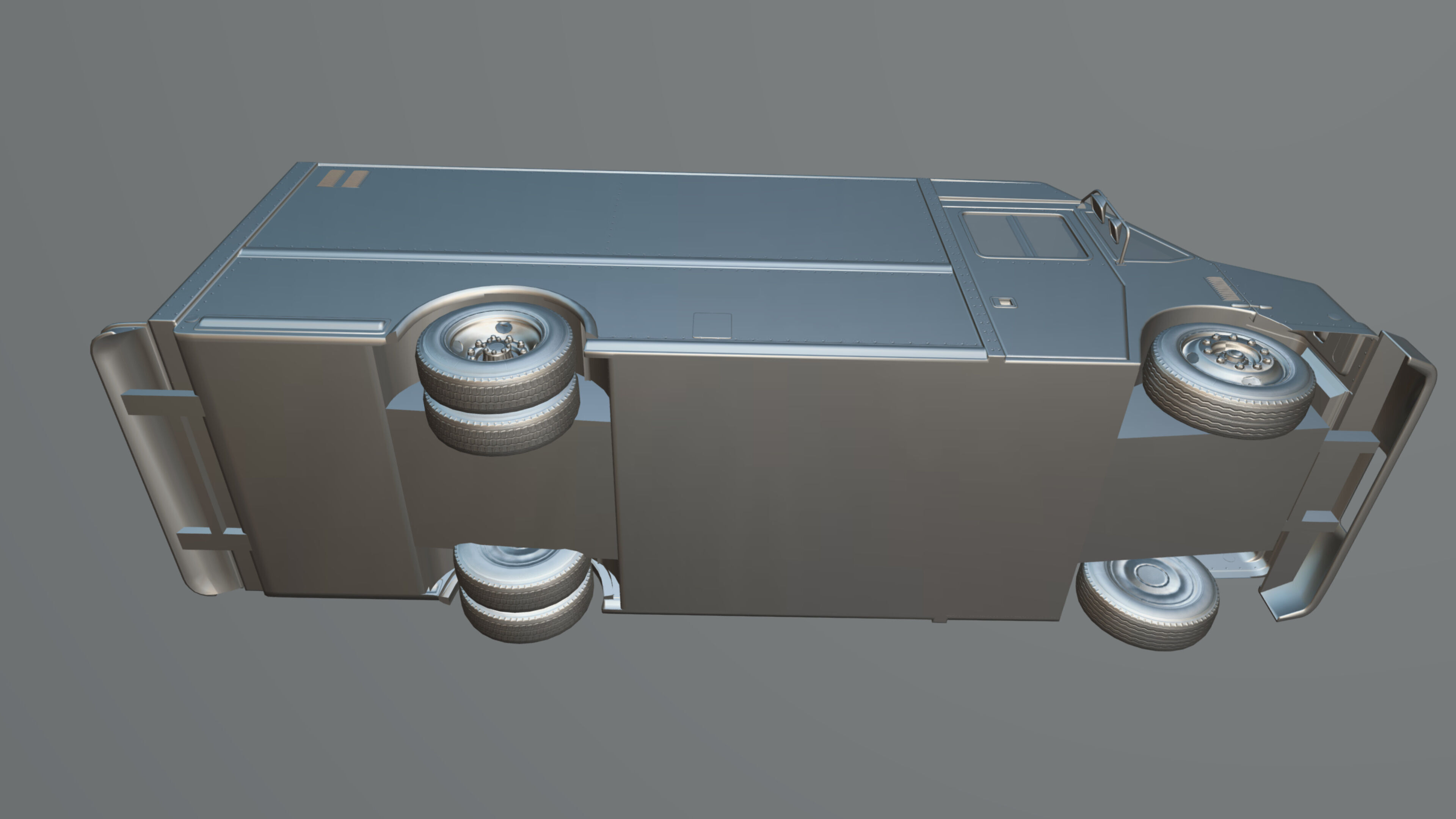 FedEx boxvan Low-poly 3D model_35