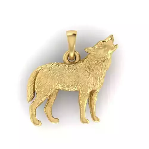 wolf pendant necklace