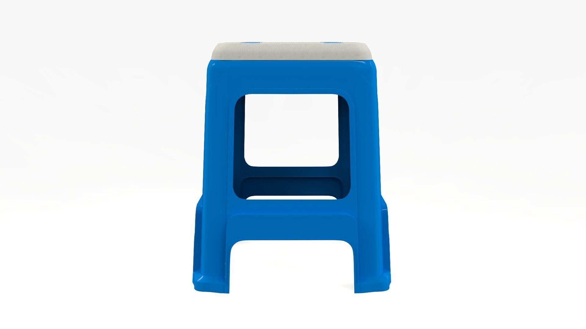 Plastic Stool Low-poly 3D model_3