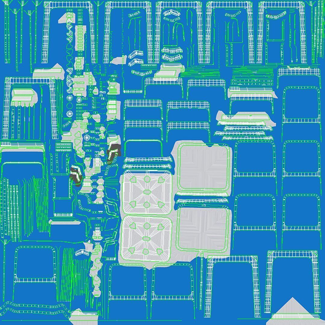 Plastic Stool Low-poly 3D model_11