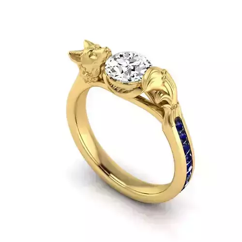wolf engagement ring