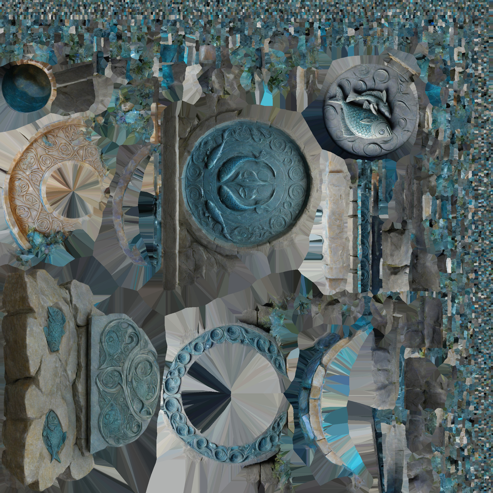 Stone Altar 08 3D model_9