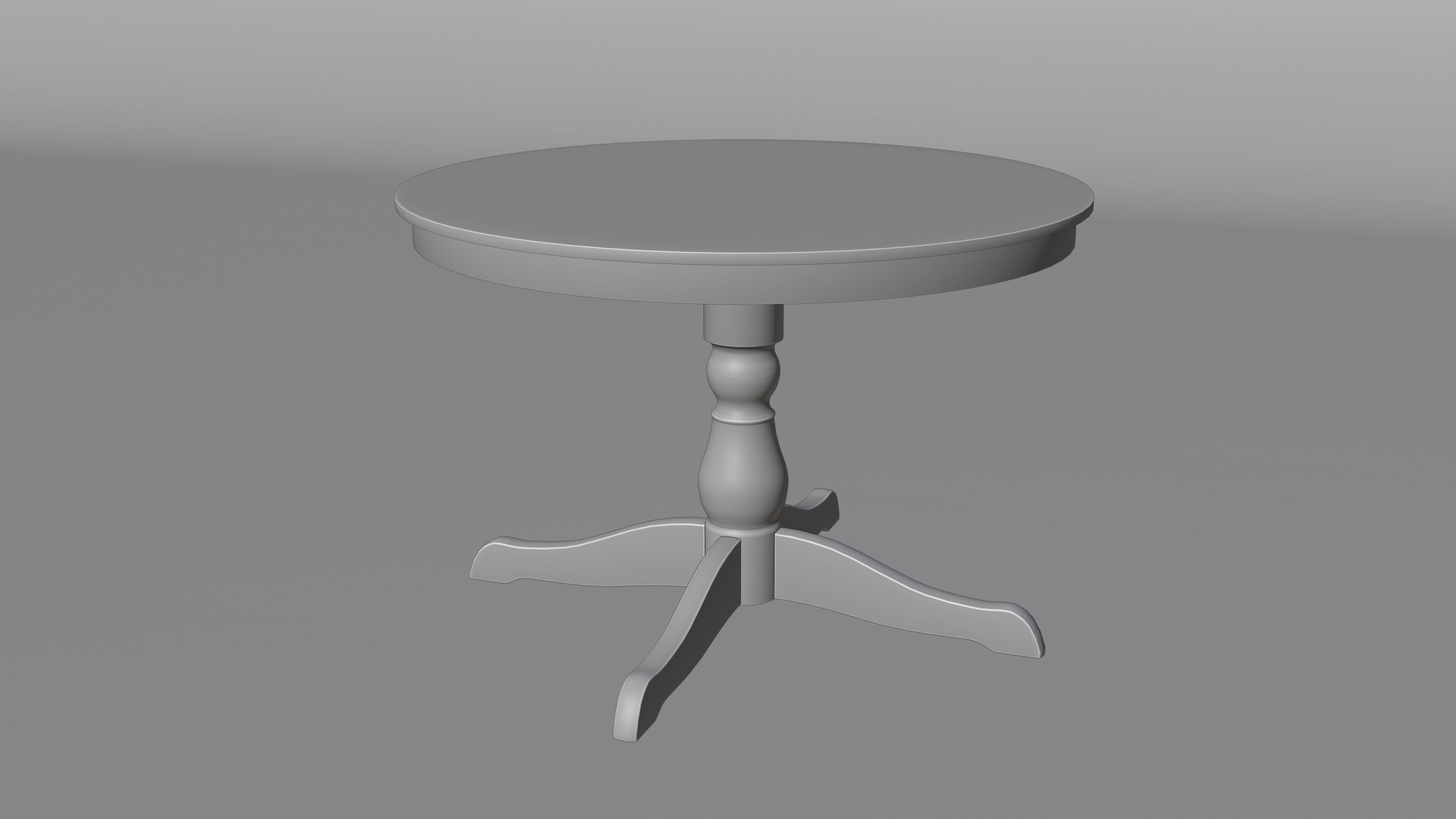 Round Dining Table PBR 4k 3D model_3