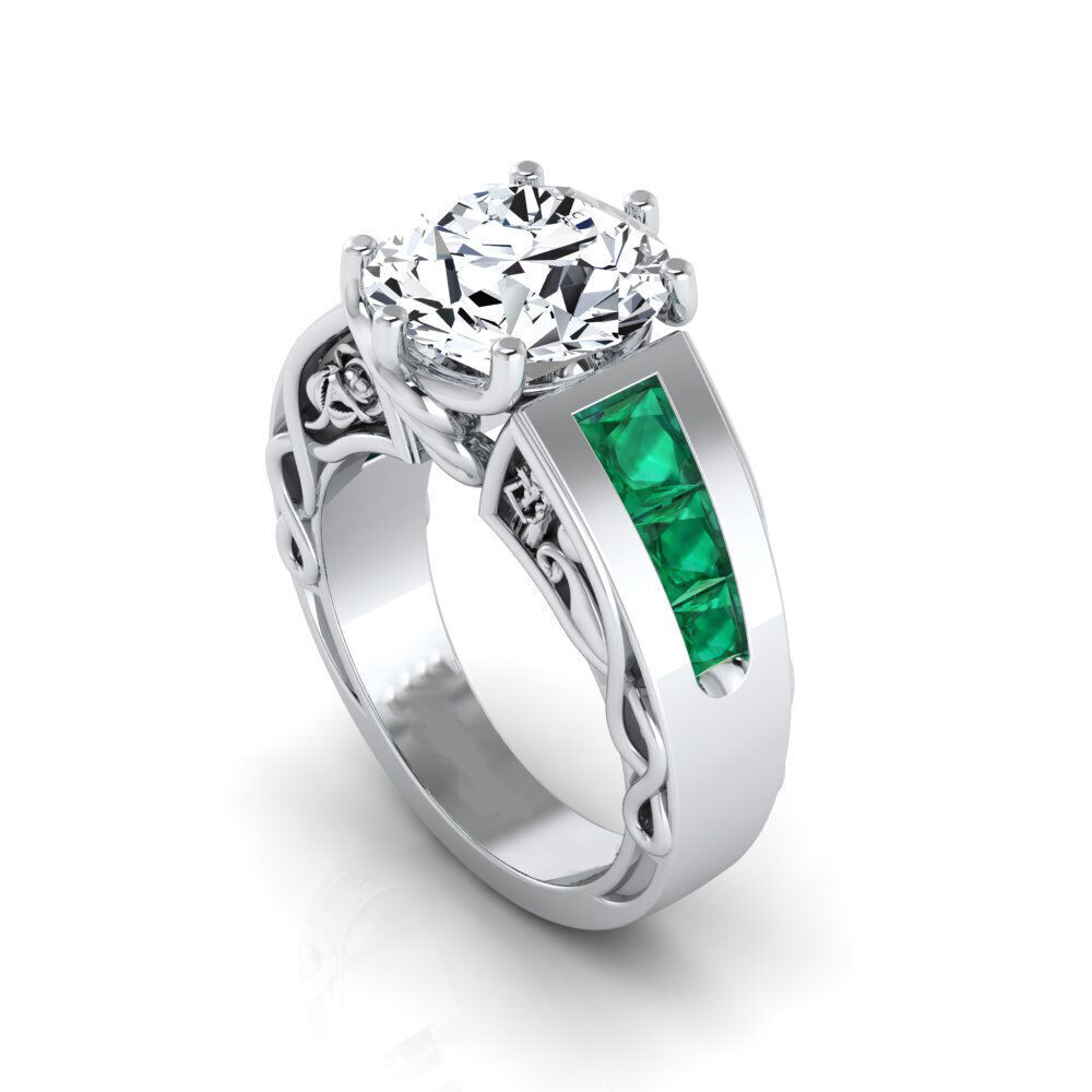 Jack and Sally The Nightmare Before Christmas engagement ring 3D print model_1