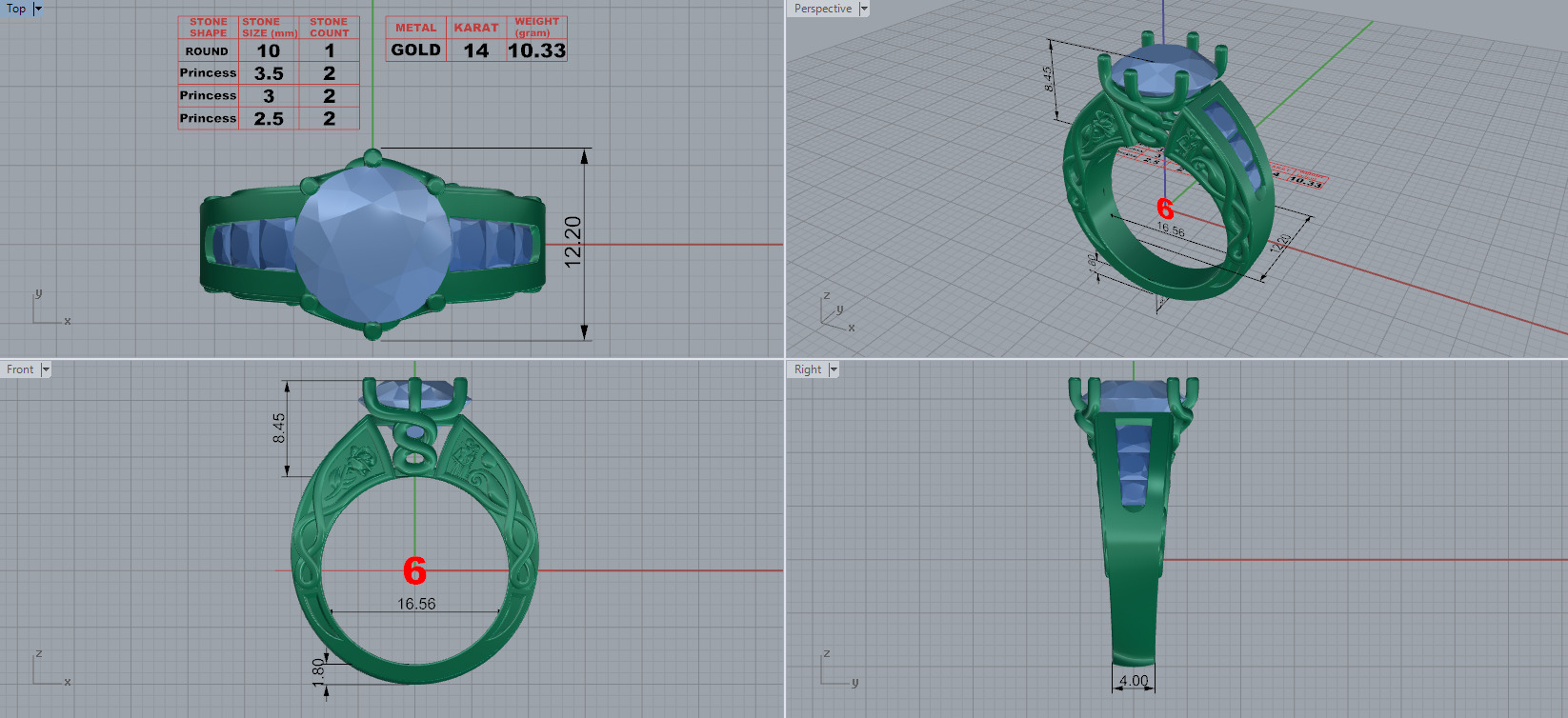 Jack and Sally The Nightmare Before Christmas engagement ring 3D print model_5