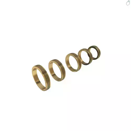 Clover Patterned Ring Five Sizes