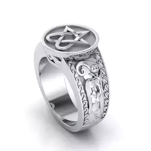 Jack and Sally The Nightmare Before Christmas engagement ring 2 3D print model Jack and Sally The Nightmare Before Christmas engagement ring 2 3D print model