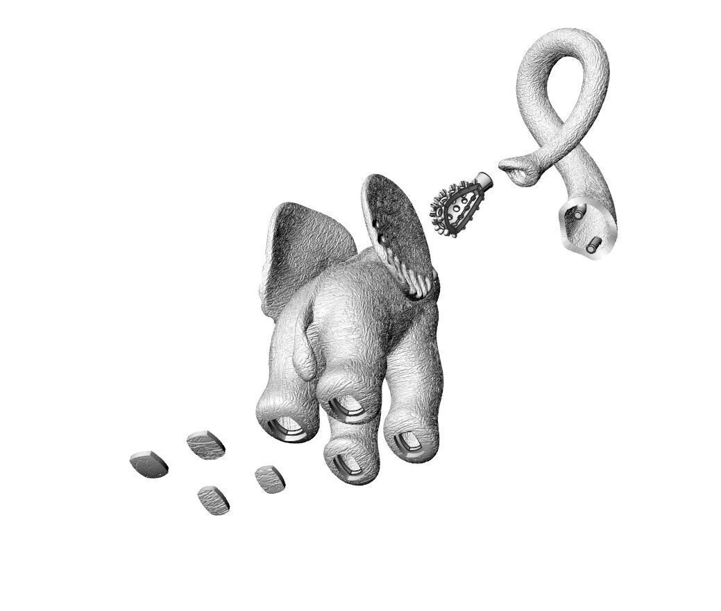 Elephant - DUMAS JOAILLIER -Ole Lynggaard 3D print model_11