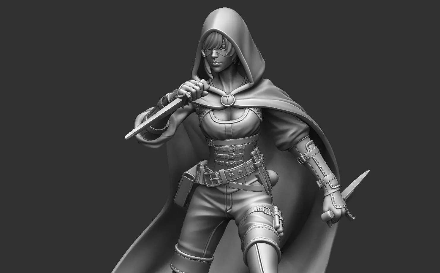 Rouge - DND Miniature - Pre-Supported 3D print model_0