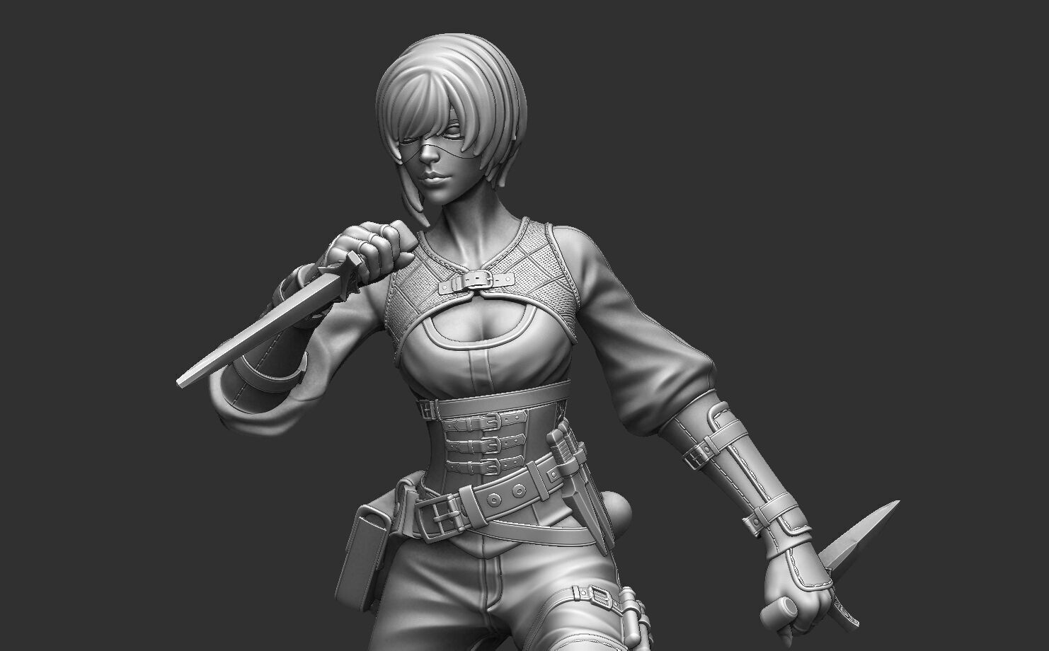 Rouge - DND Miniature - Pre-Supported 3D print model_5