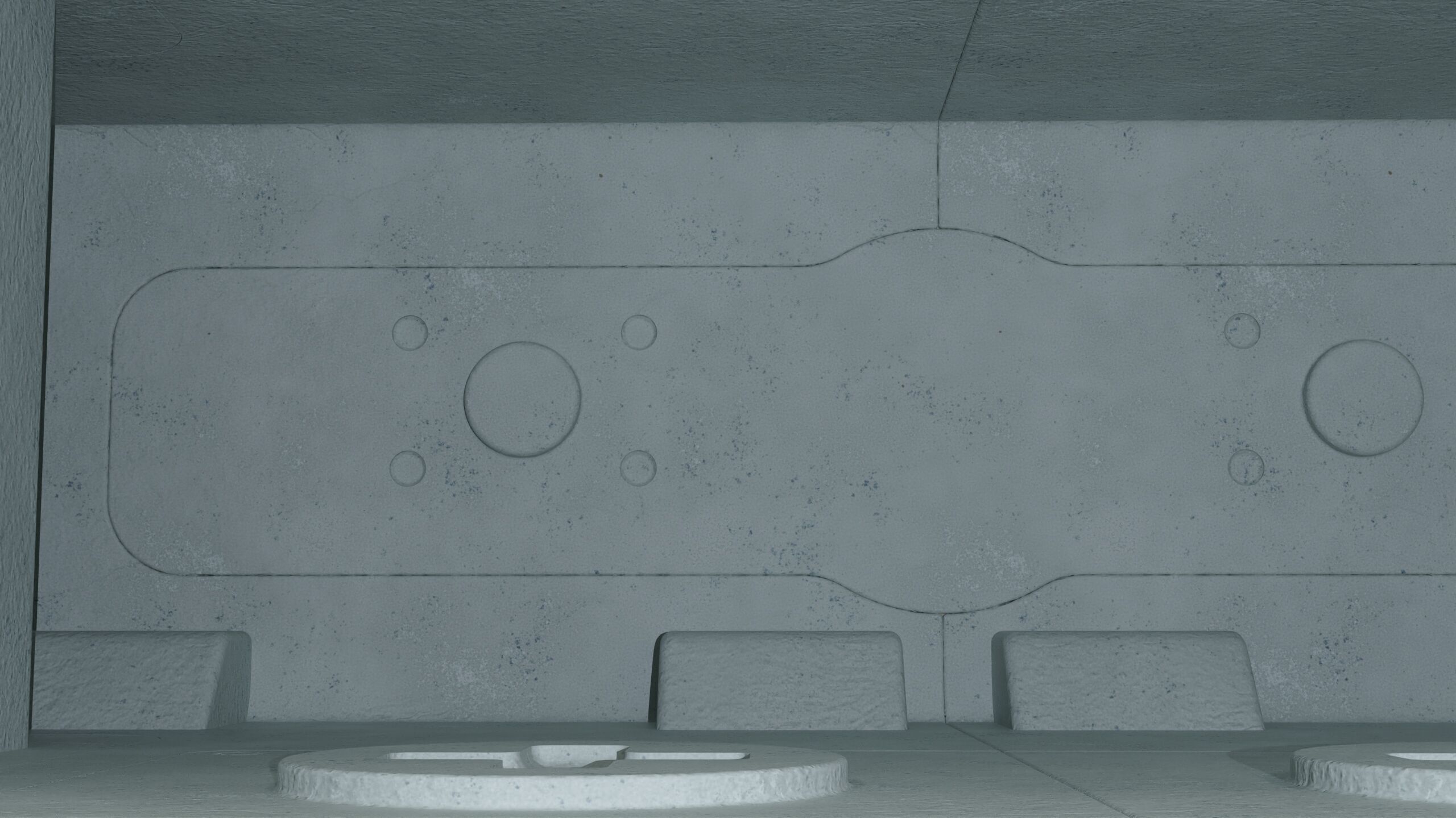 scifi room space  6vol 3D model_1