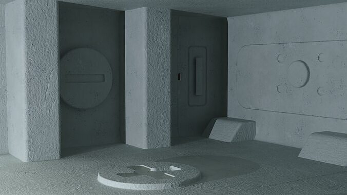 scifi room space  6vol 3D model