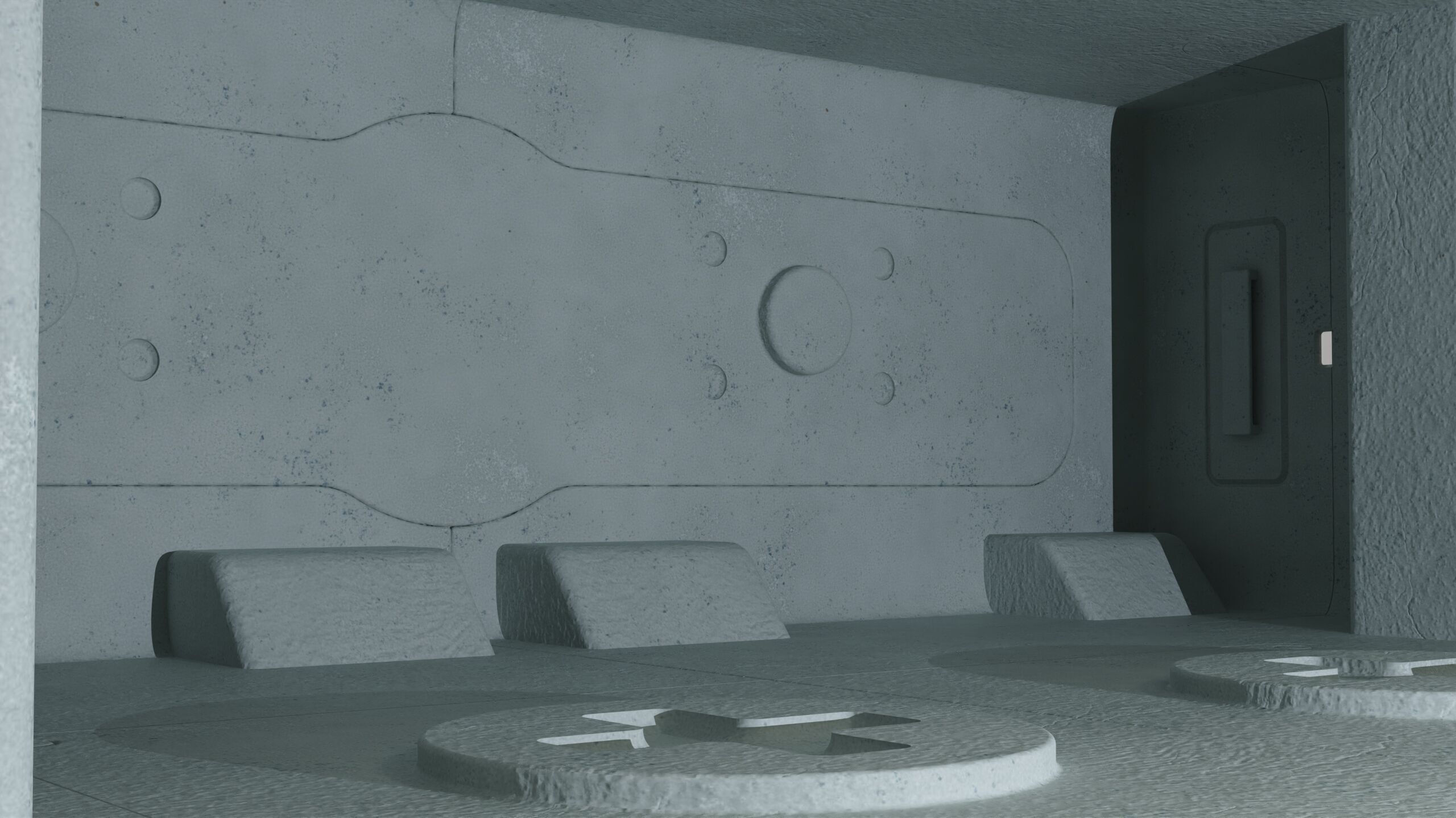 scifi room space  6vol 3D model_2