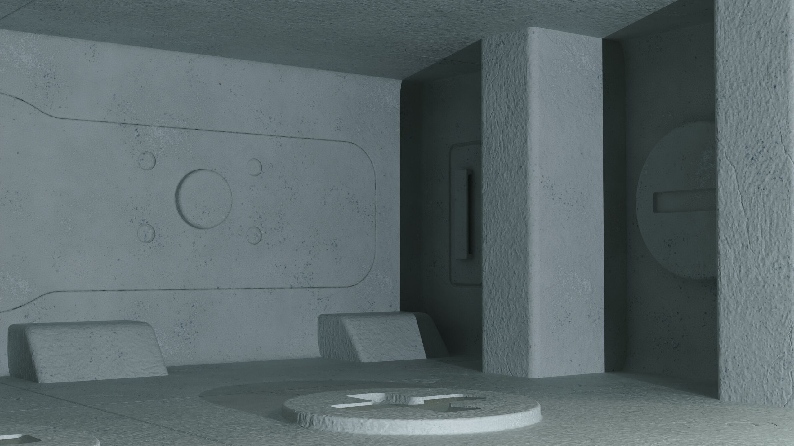 scifi room space  6vol 3D model_3