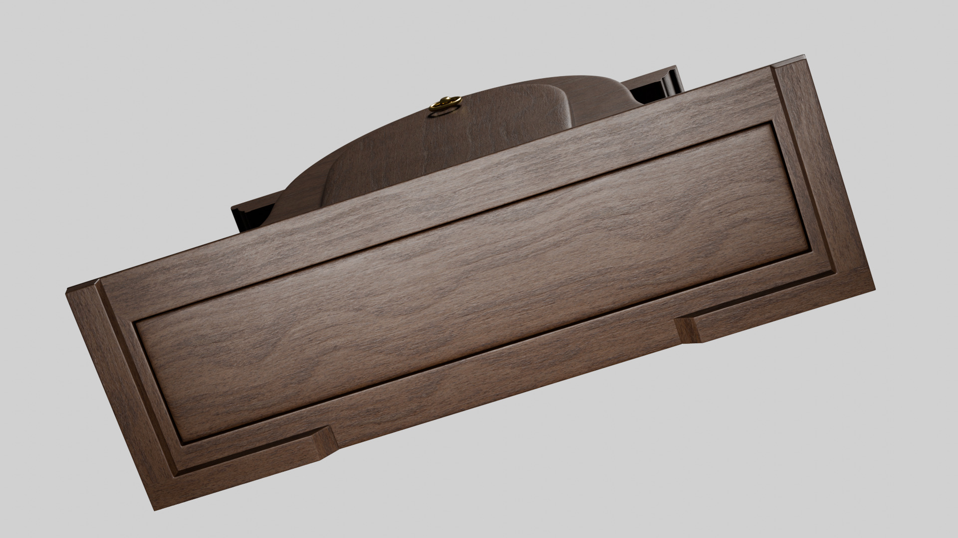 Vintage Mantel Clock Low-poly 3D model_7