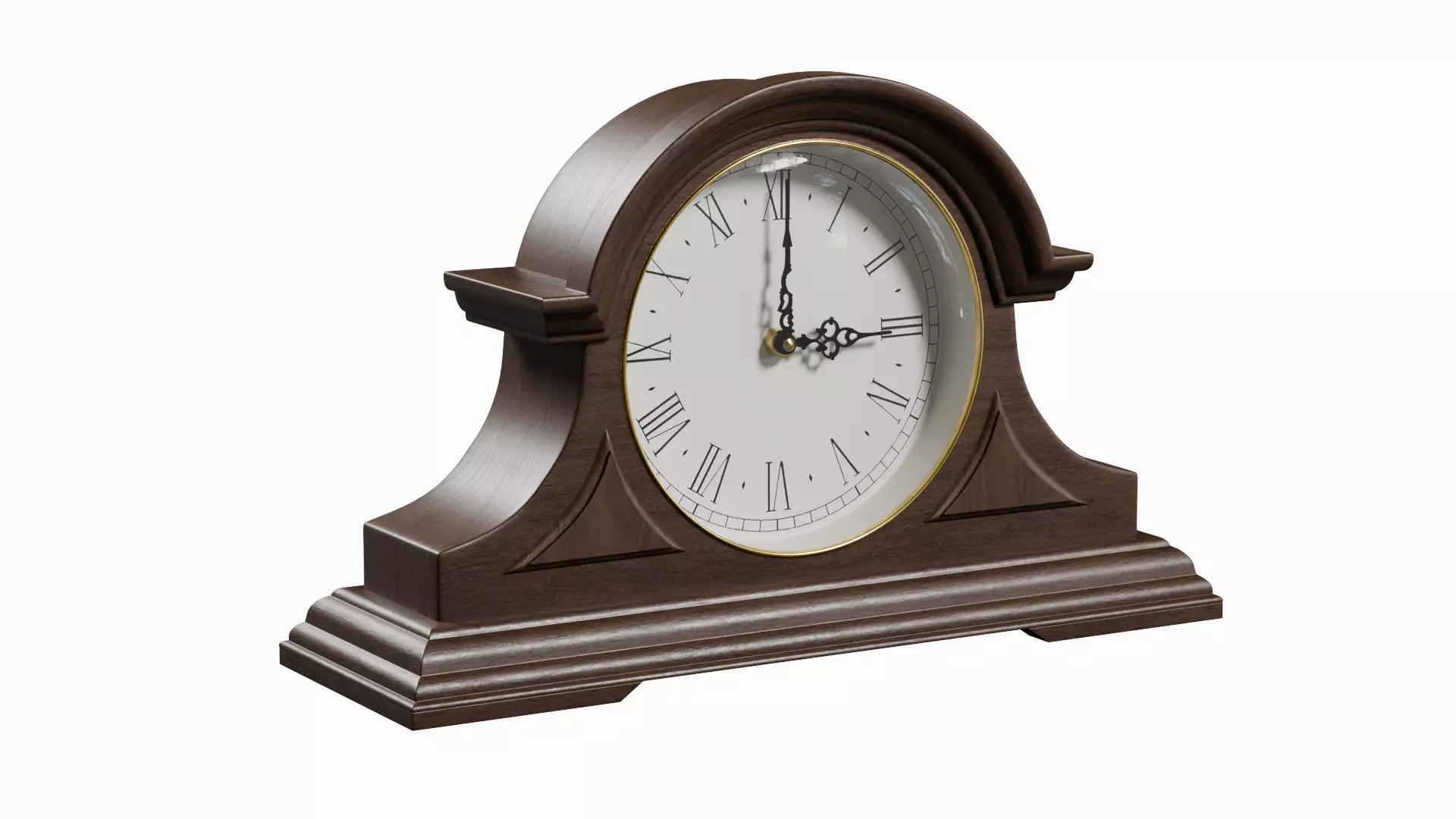Vintage Mantel Clock Low-poly 3D model