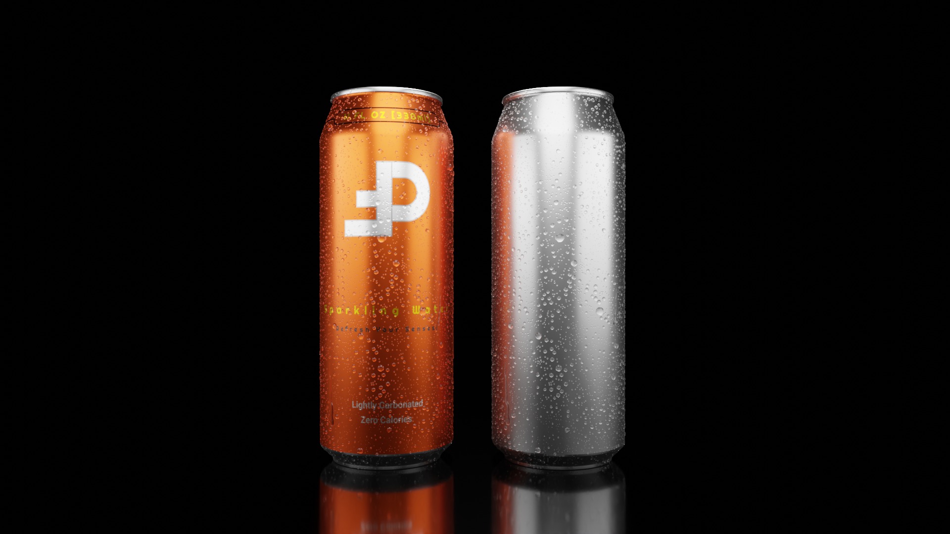 Variety Beverage Cans Pack - Water Droplets Open and Closed Tabs 3D Model Collection_4