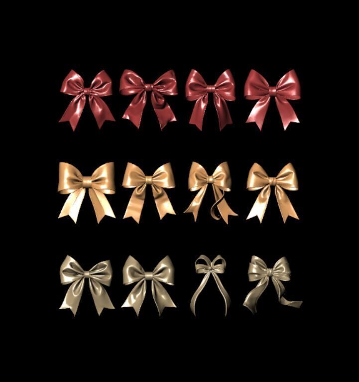 ribbon bow 3D model_1