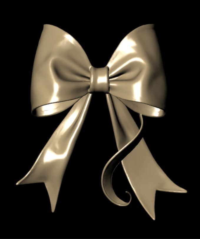 ribbon bow 3D model_4