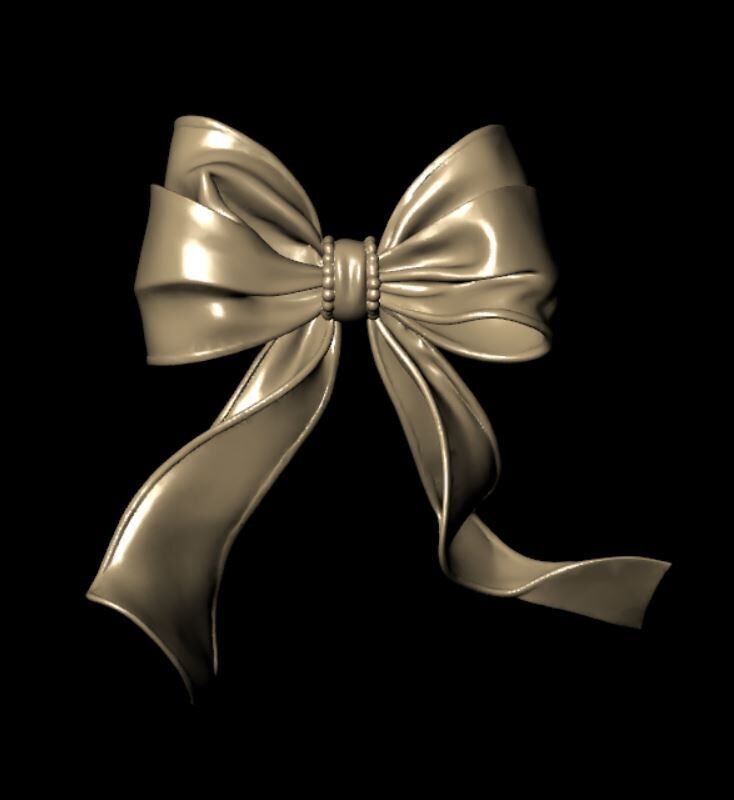 ribbon bow 3D model_3