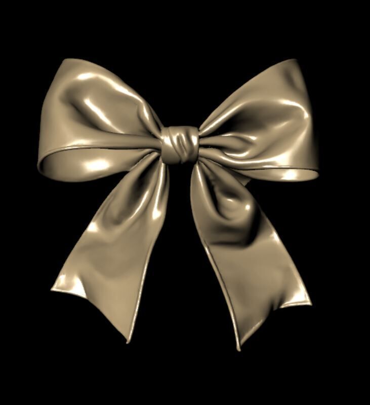 ribbon bow 3D model_2
