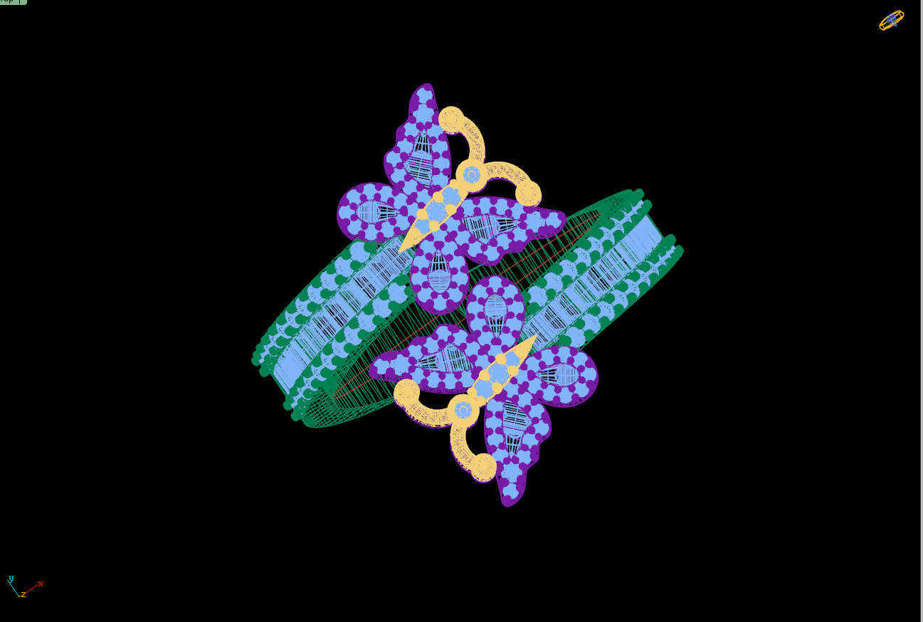 Custom Butterfly Shape Cluster Diamond Ring - Butterfly Ring 3D print model_13