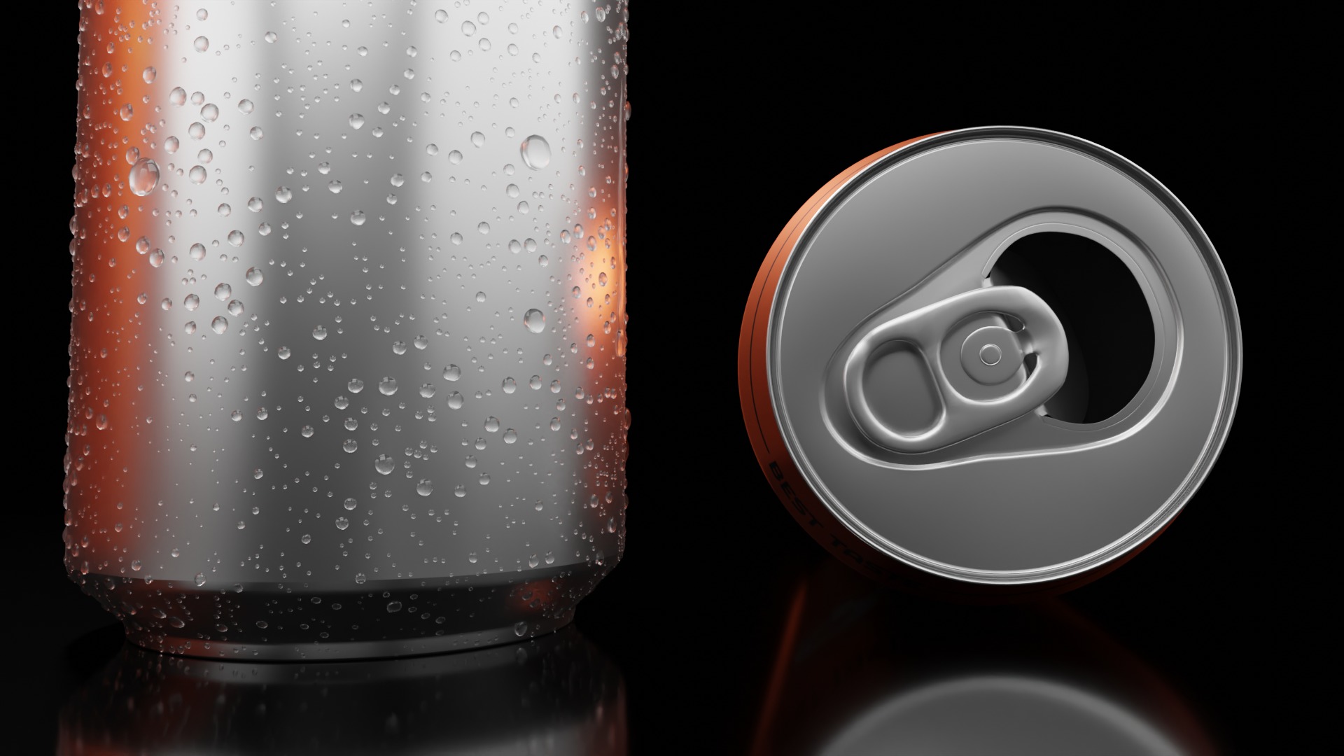 Mixed Beverage Cans Pack - Water Droplets Open and Closed Tabs 3D Model Collection_15