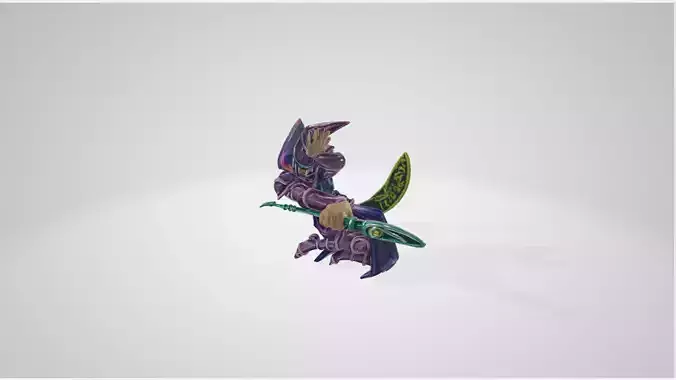 Yugioh Dark Magician 3D print model