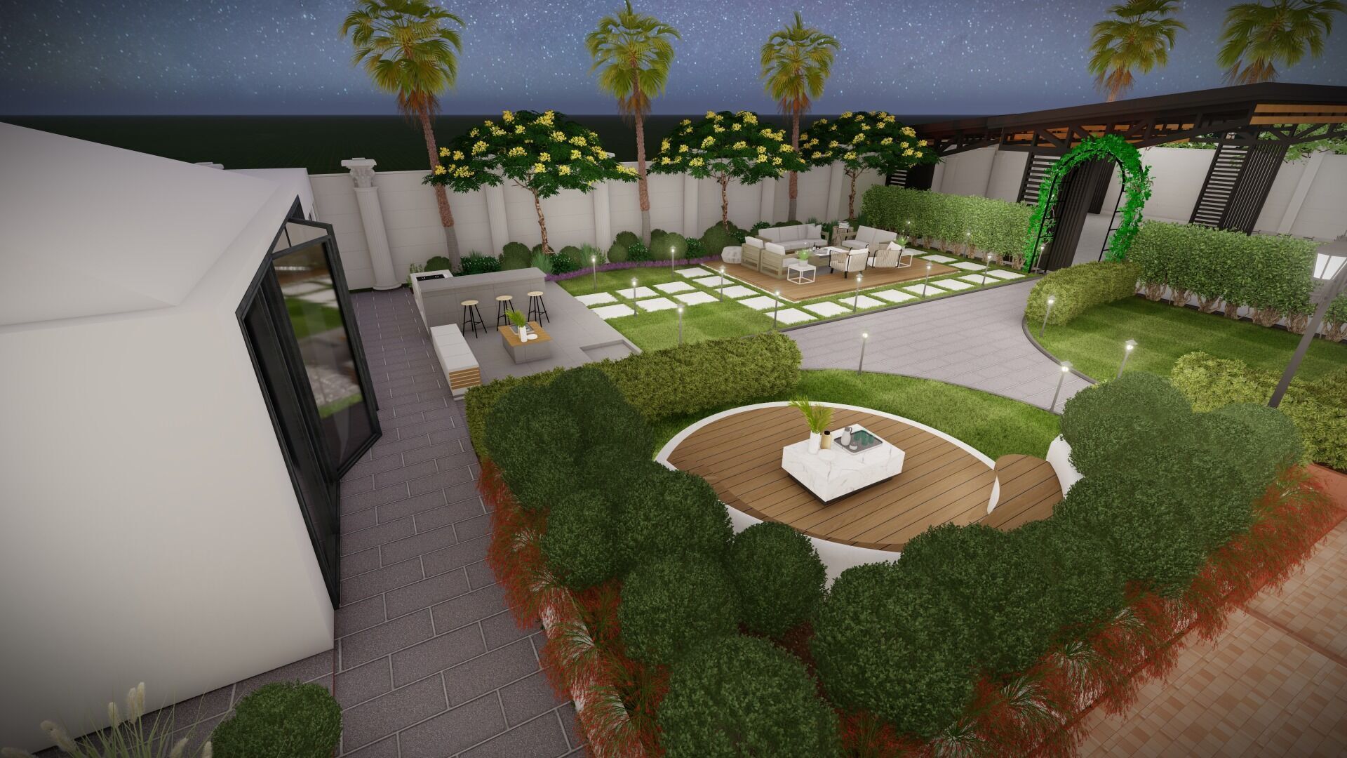 Realistic Garden Outdoor Lounge 3D Model  SketchUp Blender  3D model_26