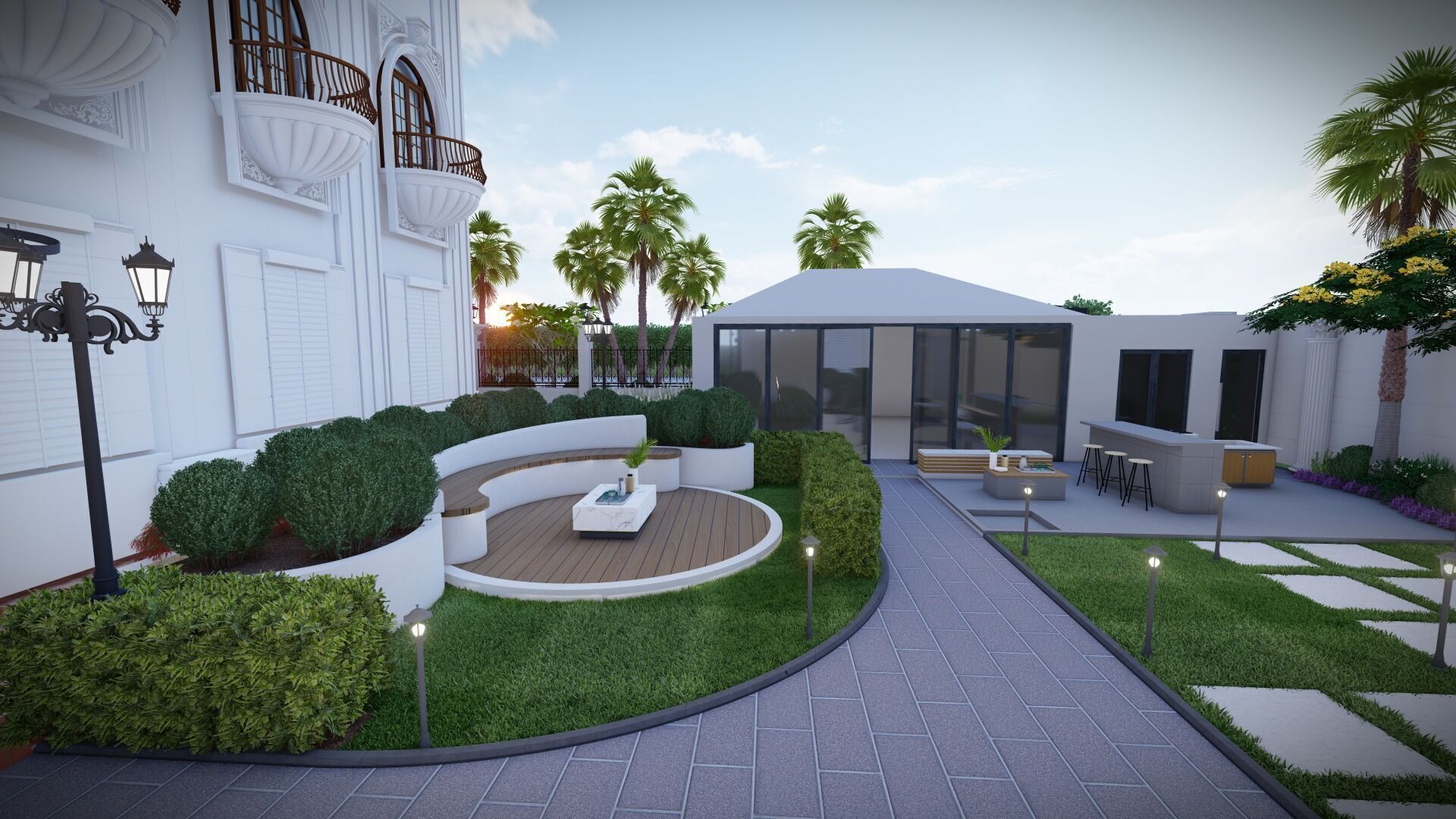 Realistic Garden Outdoor Lounge 3D Model  SketchUp Blender  3D model_7