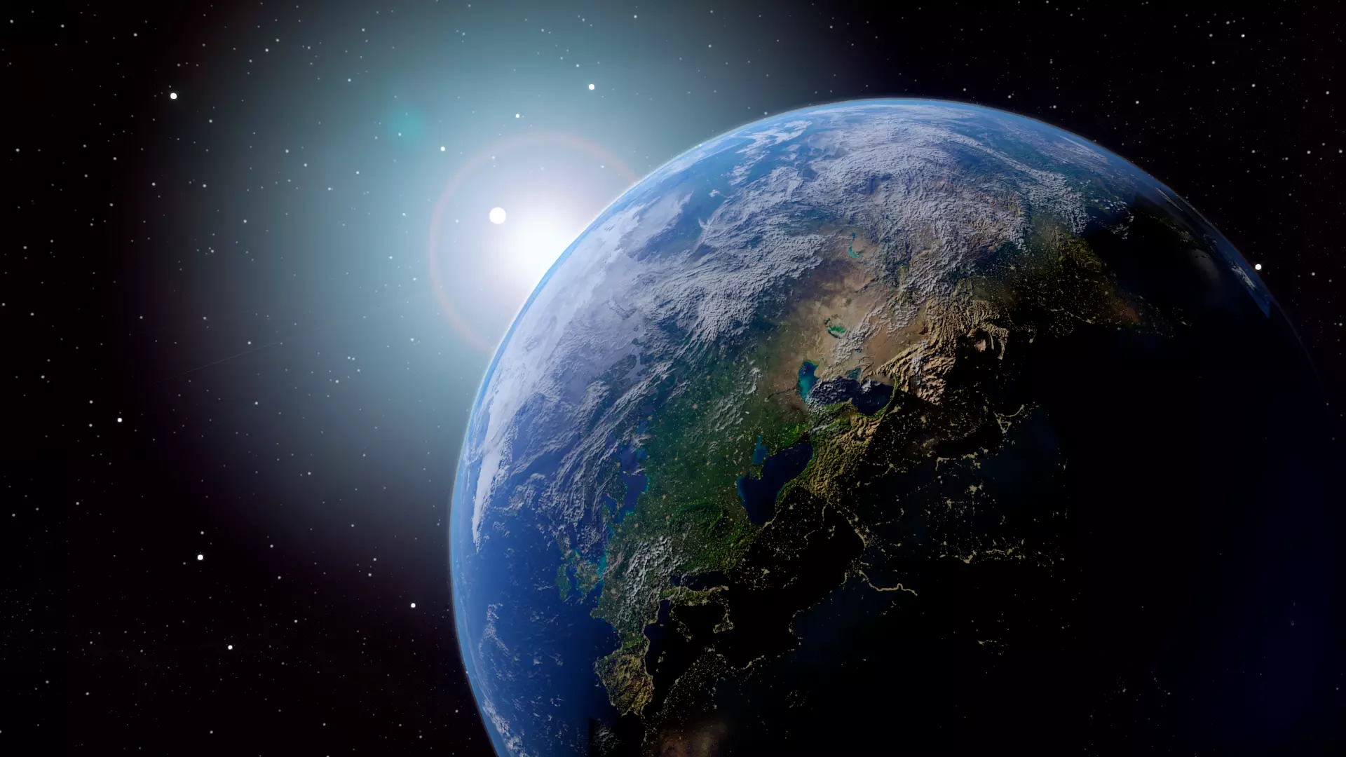 Earth From Space 4K Low-poly 3D model_0