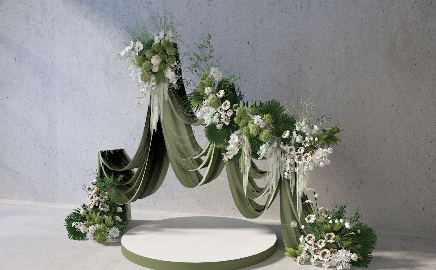 Floristry Fine art display 3D model_4