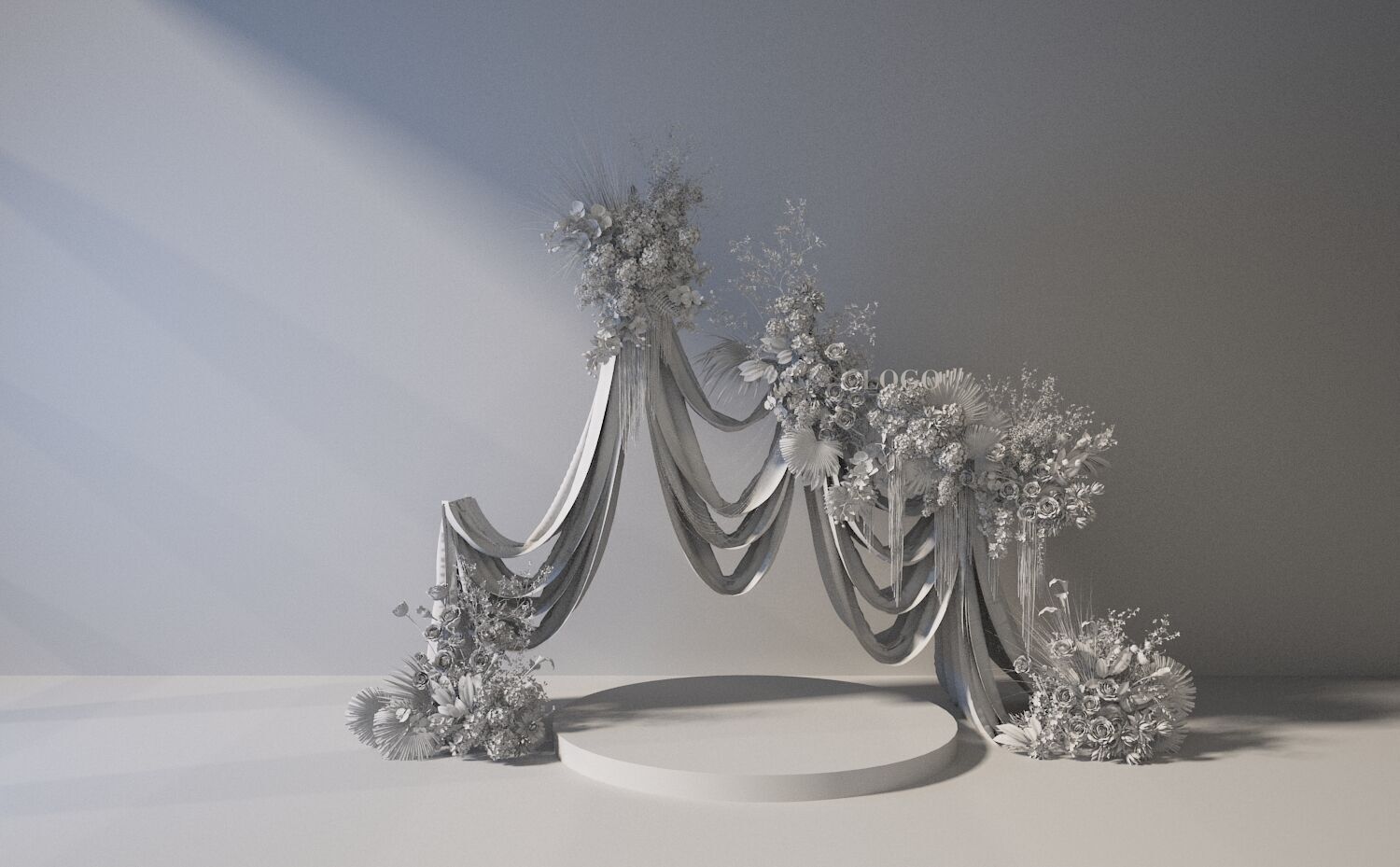 Floristry Fine art display 3D model_1