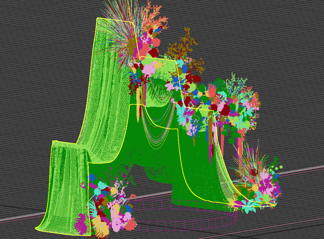 Floristry Fine art display 3D model_6