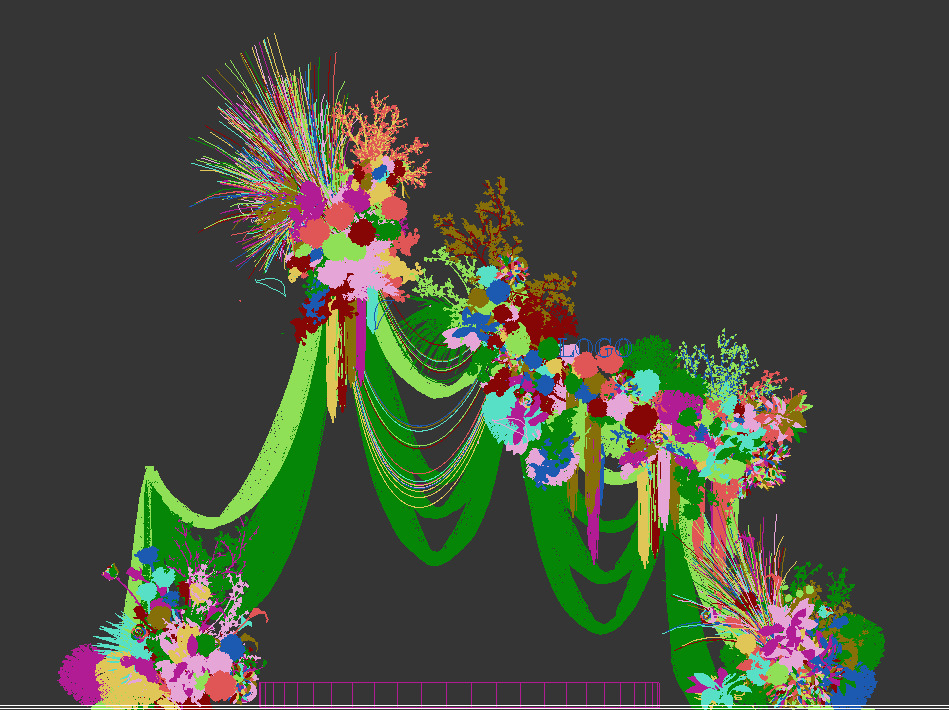 Floristry Fine art display 3D model_5
